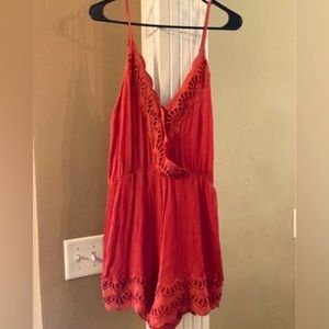 Coral colored romper